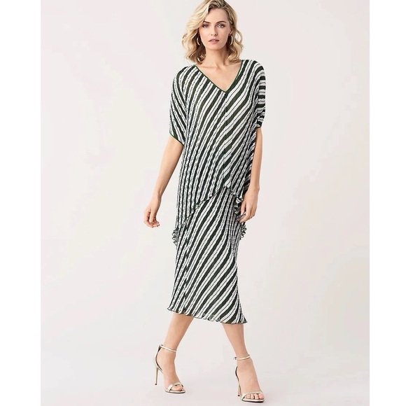 Diane von Furstenberg Jolene Pleated Striped Chiffon Top - Picture 5 of 11